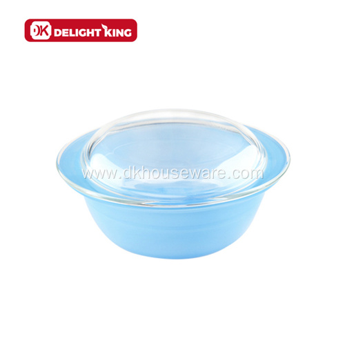 Borosilicate Glass casseroles with Colorful Coating